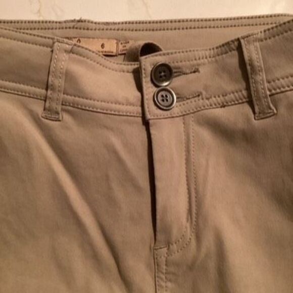PrAna Halle Pants Sz 6 Straight Leg Roll Op Convertible Hiking Khaki - Picture 3 of 9